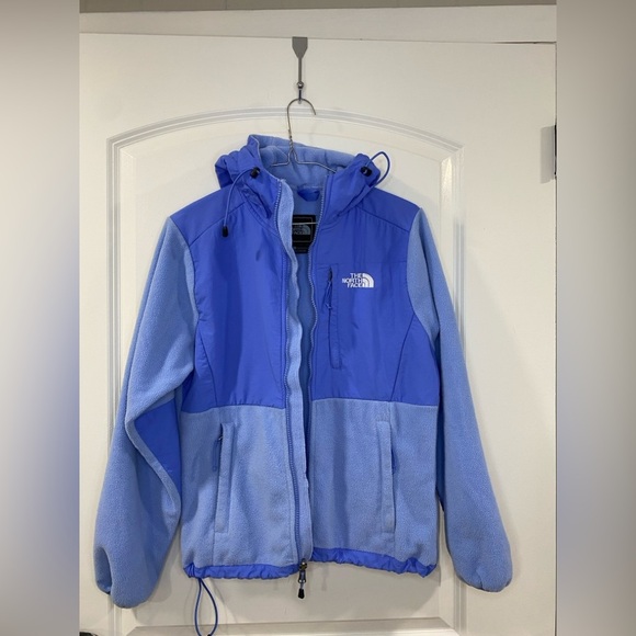 The North Face Blue fleece Jacket with Hood and Full-Length Zipper - Picture 4 of 10